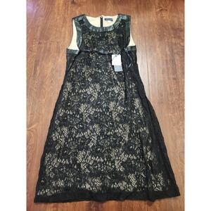 Tommy Hilfiger Stealth Lace Sleeveless  Black Dress 14